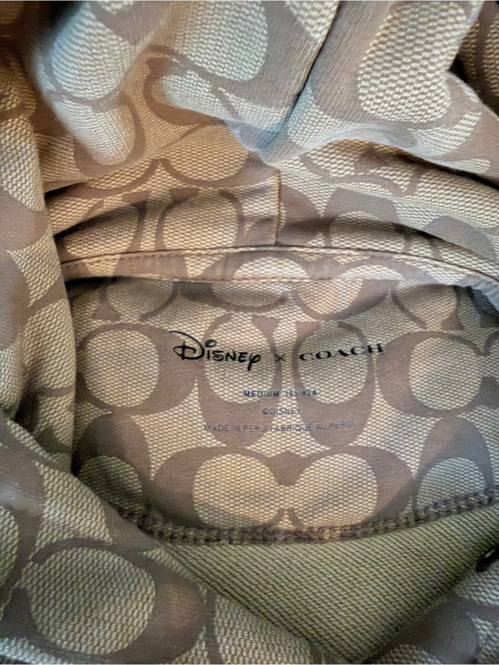 Coach Tan Logo 101 Dalmatians Pullover Hoodie - Picture 5 of 5